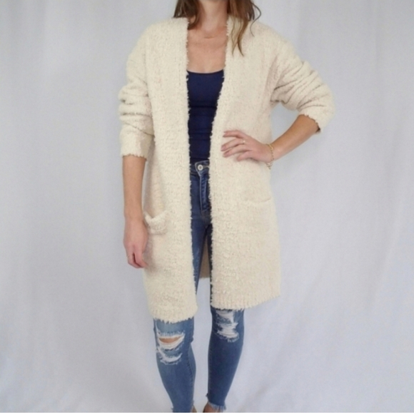 Dress Forum Cream Open Front Cardigan - Picture 5 of 7